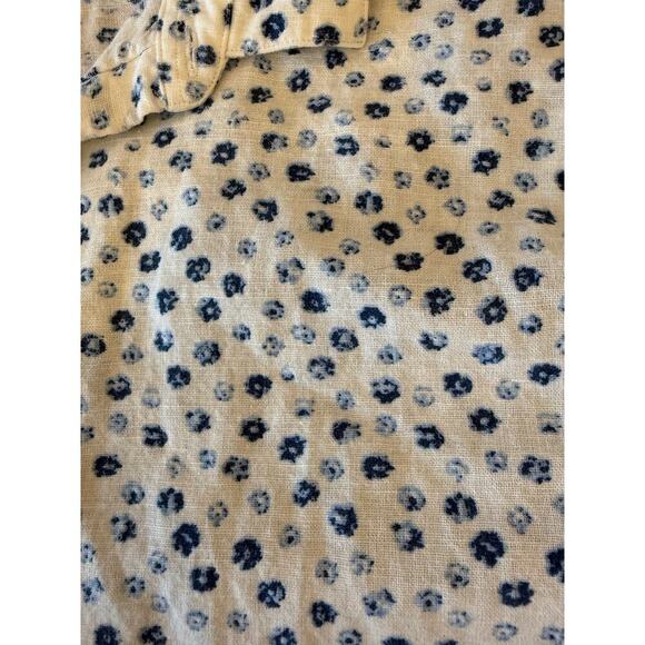 ZARA Man Slim Fit Blue Floral Button Down Shirt size M - Picture 7 of 8